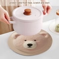 thumbnail image 5 of Bear Head Pink Trivet Mats Woven Pot Holders 3Pcs Non-Slip Heat Resistant for Hot Pots Pans Pats, 5 of 6