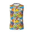 thumbnail image 6 of Lsque Various Balls Print Men's Cotton Blend Sleeveless Muscle Shirts (S-3XL)- Moisture Wicking, Odor Protection, UPF 30+,3X-Large, 6 of 8
