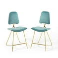 thumbnail image 2 of Modway Ponder Performance Velvet Upholstered Dining Counter Stool in Sea Blue, 2 of 10