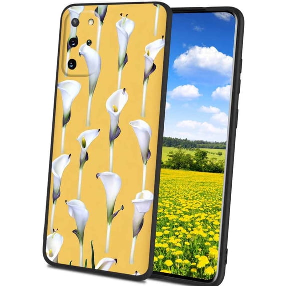 Compatible with Samsung Galaxy S20+ Plus Phone Case, calla-lily3-11 Case Silicone Protective for Teen Girl Boy Case for Samsung Galaxy S20+ Plus