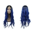 thumbnail image 6 of Unique Bargains Human Hair Wigs for Lady 28" Curly Wig with Wig Cap Royal Blue, 6 of 7