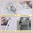 thumbnail image 2 of NAMZI Sparkling Crystal Princess Tiaras for Women Girl Crown Queen Headband Fashion Headpiece for Wedding Bride Bridal Prom Party Costume Hair Accessories Valentines Mothers Day Gifts, Purple B, 2 of 4