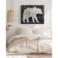 thumbnail image 3 of White Brown Bear Wall Art for Living Room,Canvas Picture Wall Decor for Bathroom Bedroom,Farmhouse Country Rustic Wooden Grain Painting Artwork for Office Kitchen Hallway Dining Room Decor 24"x32", 3 of 8