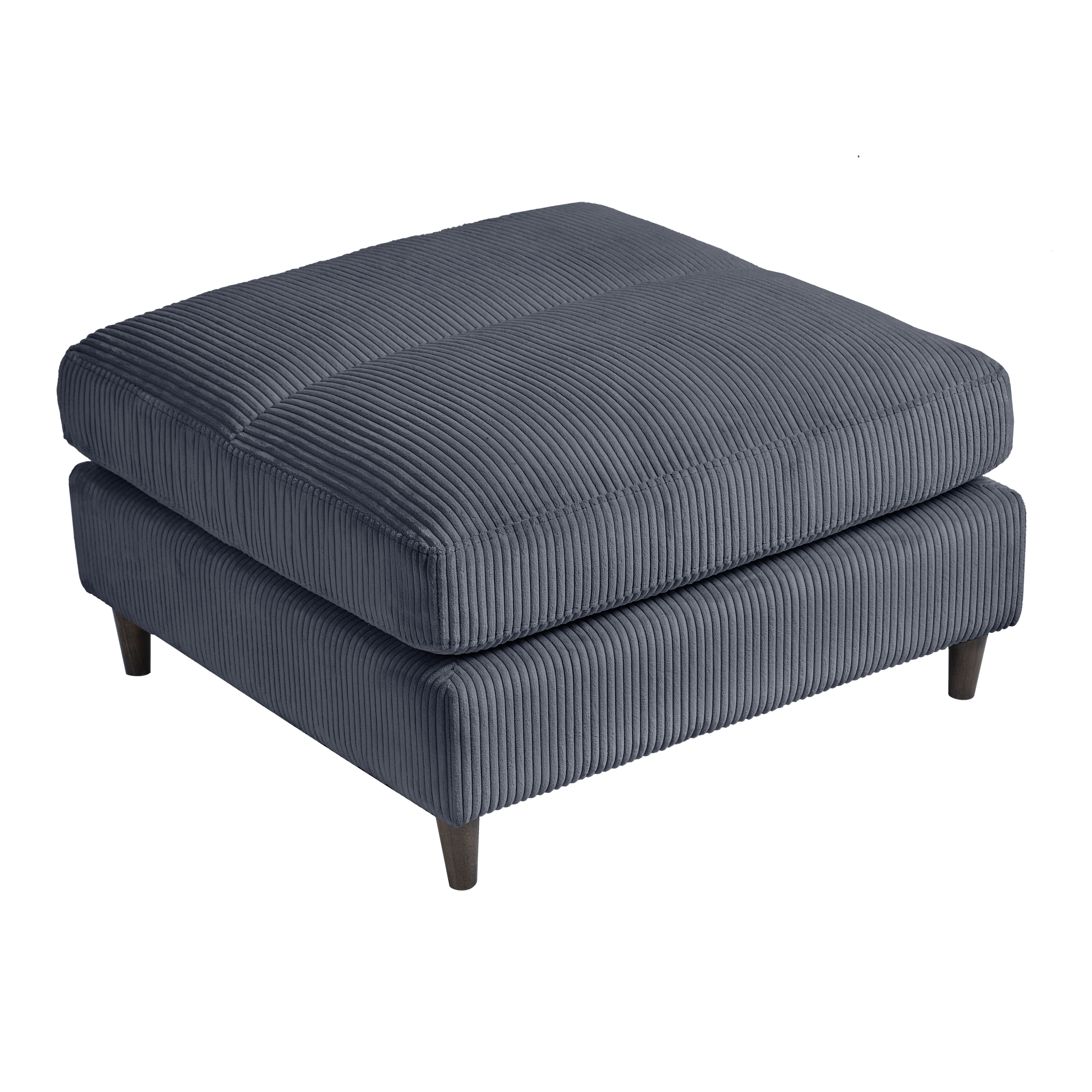 BSHTI Modern 6-Seat Corduroy Modular Sectional, U-Shape Convertible Couch with Ottoman, with Adjustable Head Pillows and Storage Pockets, Grey