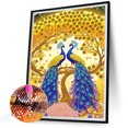 thumbnail image 2 of Diamond Painting 5D DIY Kit de decoración de pavo real con forma especial parcial (YXC539) FLhrweasw Nuevo, 2 of 9