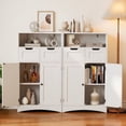 thumbnail image 2 of Pantry Cabinet, Lofka 43" Kitchen Pantry Storage Cabinet with 2 Magnetic Doors, 2 DIY Drawers, Adjustable Shelves, White, 2 of 11