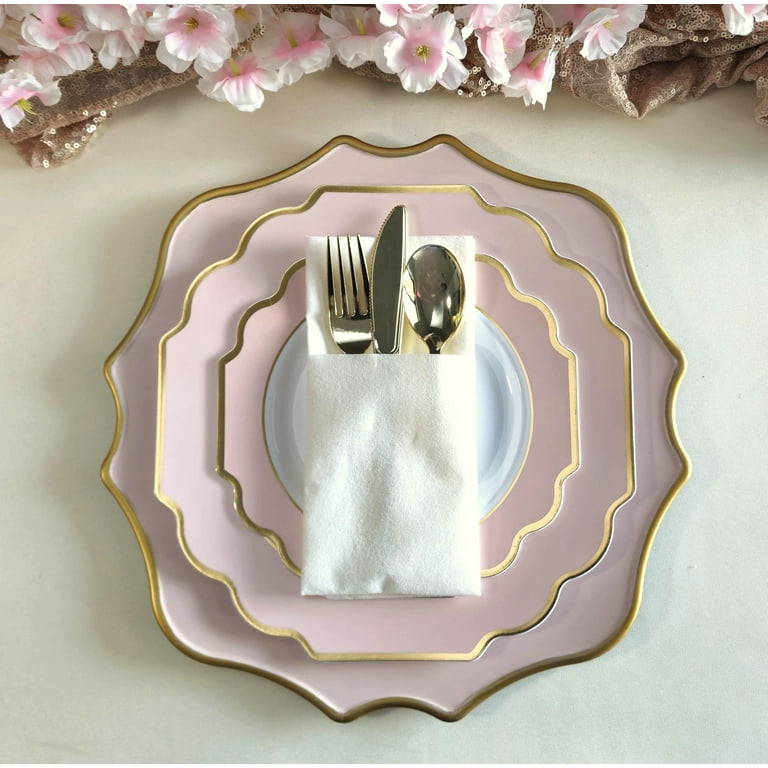 OCCASIONS 10 Pieces 13'' Round Acrylic Plastic Wedding Chargers