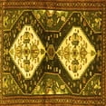 thumbnail image 1 of Ahgly Company Machine Washable Indoor Square Persian Yellow Traditional Area Rugs, 6' Square, 1 of 4