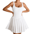 thumbnail image 1 of Falda Plisada para Yoga, Correr, Fitness, Tenis, Color Cisne, Talla XL, 1 of 7