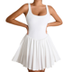 thumbnail image 1 of Falda Plisada para Yoga, Correr, Fitness, Tenis, Color Cisne, Talla XL, 1 of 7