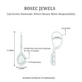 thumbnail image 4 of Rosec Jewels Lab Created Diamond Teardrop Earrings (Ef-Vs Quality) - Lever Back Earrings Gift for Anniversary, 18K White Gold, 4 of 7