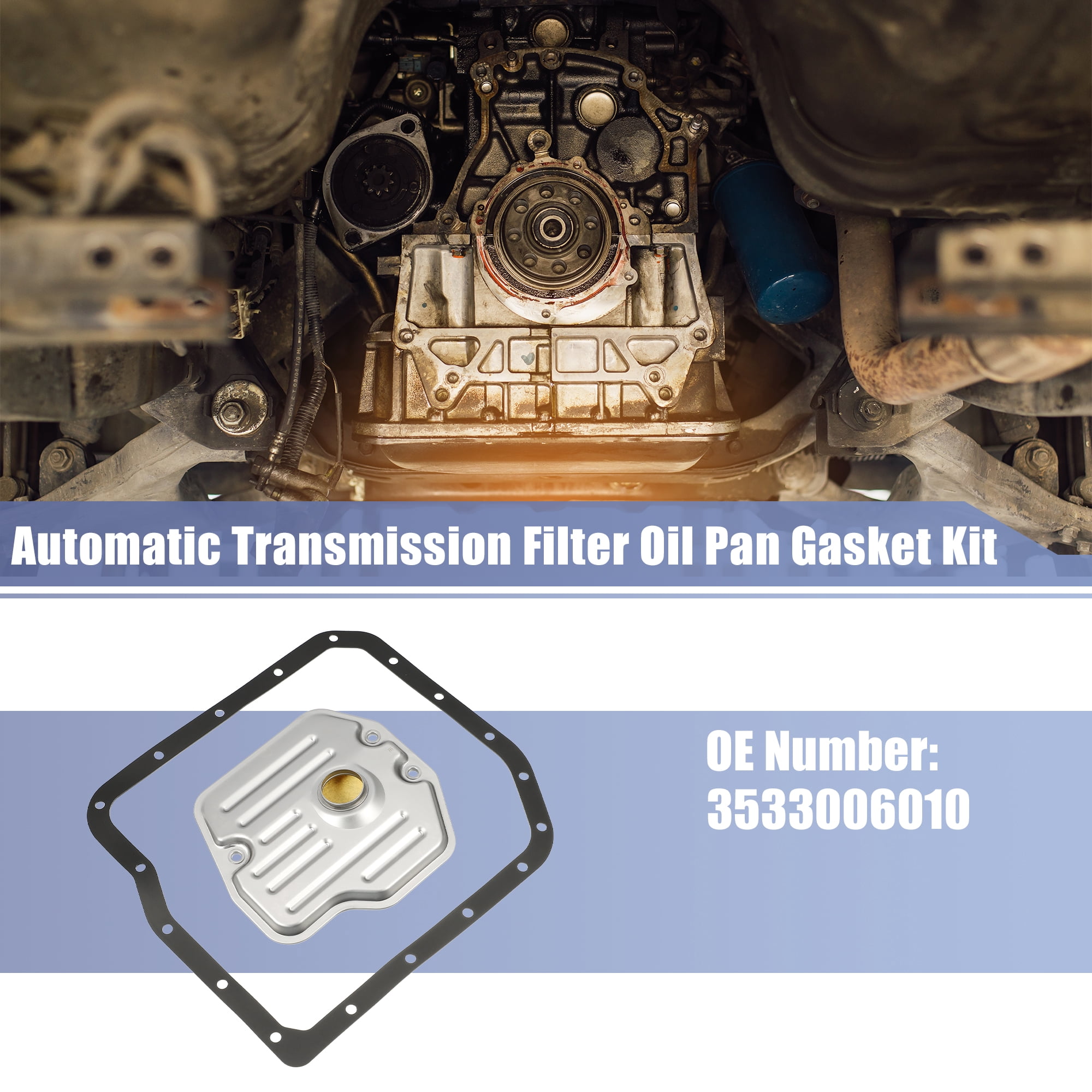 Unique Bargains 1 Set No.3533006010 Transmission Filter Oil Pan Gasket Kit for Toyota RAV4 2001-2012