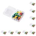 thumbnail image 1 of VONKY 35pcs ABS Push Pin Set For Multicolor Paintings - Wide Application Durable And Convenient Thumbtacks colour mixture 10Set, 1 of 6