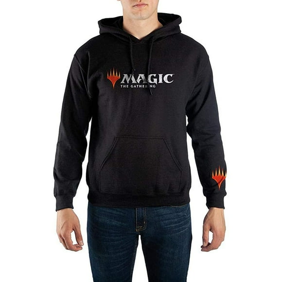Magic: The Gathering Logo Black Mens Hoodie Sweater (Small)