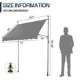 thumbnail image 3 of Tcbosik 78.7" x 47.2" Manual Retractable Awning with Crank Handle, 78.7" -118.1" Height Adjustable Sun Shade, Water Resistant Sunshelter for Backyard, Garden, Patio, Deck, Grey, 3 of 10