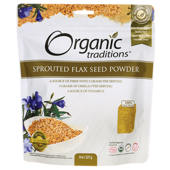 Organic Traditions Organic Sprouted Flax Seed Powder 8 oz Pkg Walmart