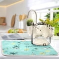 thumbnail image 5 of Tropical Leaf Hawaiian (2) Dish Drying Mat for Kitchen Counter, Ultra Absorbent Reversible Microfiber Dishes Drying Rack Pad Heat-resistant Mats 18x24in, 5 of 7