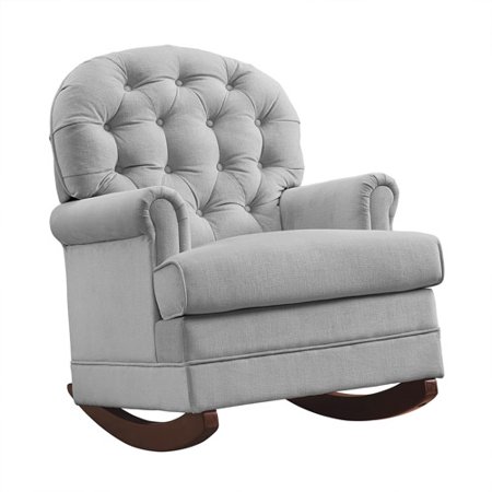 Baby Relax Brielle Button Tufted Rocker Gray