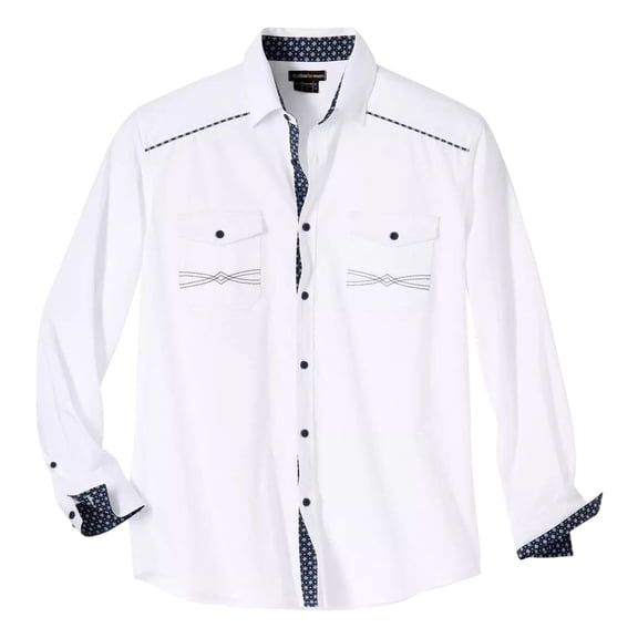 Atlas For Men Mens Poplin Long-Sleeved Shirt