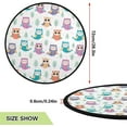 thumbnail image 3 of Coolnut Tree Owl Christmas Tree Mat Round Christmas Tree Stand Mat Decoration for Holiday Party Home Christmas Day Ornaments Floor Door, 28.3", 3 of 6