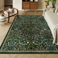 thumbnail image 4 of Lahome Floral Washable 8'x10' Rug, Large Rugs for Living Room, Green Soft 8 x 10 Boho Bedroom Rugs, Non Slip Botanical Ultra Thin Floor Carpet for Dining Room Nursery, Green, 4 of 8