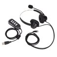 thumbnail image 4 of DEWIN Telephone Headset Noise Reduction Binaural RJ9 Plug Corded Business Headphone with Mic USB Sound Card for Call Center, 4 of 14