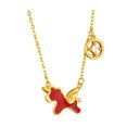 thumbnail image 1 of Collar con colgante de caballo que gotea aceite, ligero, hipoalergénico, para el Año Nuevo 2026, para mujer, con cadena de caballo volador, joyería de moda., 1 of 8
