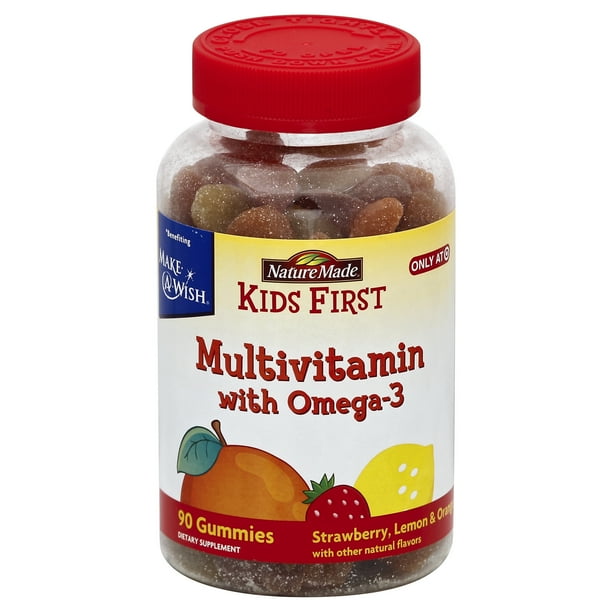 NATURE MADE Kids First Multivitamin, with Omega3, Gummies, Strawberry