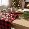 thumbnail image 5 of Gqqkzmb Red Plaid Christmas Table Runner Winter Holiday Table Decor Merry Christmas Centerpiece for Dining Table Washable Christmas Decorations, 5 of 6
