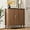 Walnut, variant on Lulive Walnut Buffet Cabinet, Sideboard Buffet Storage Cabinet with Rolling & Sliding Doors, Modern Bar Cabinet for Kitchen & Dining Room