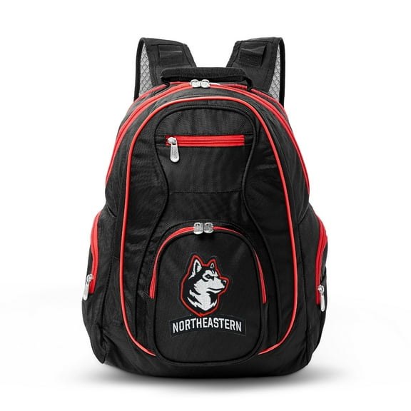 NCAA Northeastern Huskies Premium Laptop Backpack with Colored Trim
