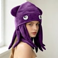 thumbnail image 7 of lcziwo Plush Squid Halloween Hat for Woman Solid Color Masquerade Cosplay Party Funny Caps, 7 of 7