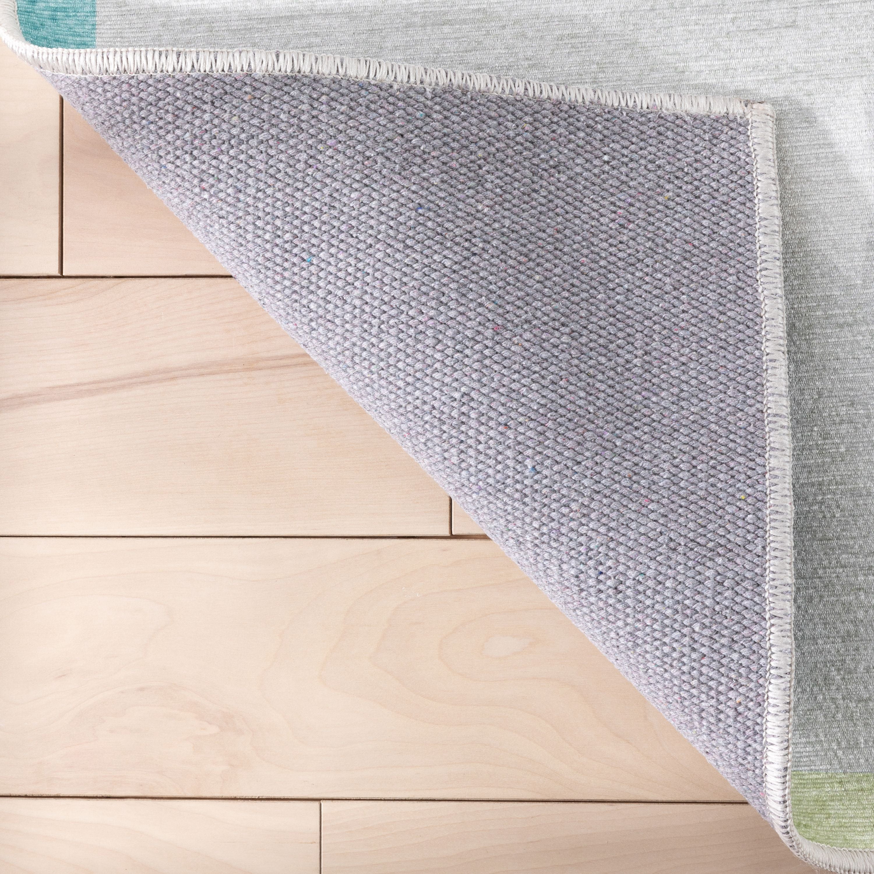 Well Woven Kids Rugs Hopscotch Modern Multi Printed Distressed Machine Washable 6' x 9' Area Rug
