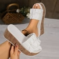 thumbnail image 5 of HAOTAGS Summer Sandals for Women Fish Mouth Walking Platform Sandals White Size 8.5, 5 of 9