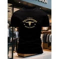 thumbnail image 1 of T-Shirt à Manches Courtes pour Homme à Col Rond avec Motif Créatif de Taureau, YELLOWSTONE Style Décontracté, Confortable et Relax, 1 of 5