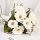 thumbnail image 1 of Xiao Hua Ramo de 3 margaritas artificiales de seda, hortensias, estilo vintage para boda (blanco), 1 of 2