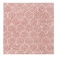 thumbnail image 3 of Unique Loom Trellis Shag Collection Area Rug - Ruby (4' Square Light Pink/Ivory), 3 of 12