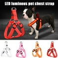 thumbnail image 4 of Light up Dog Harness Rechargeable LED Pet Vest Glow in The Dark Dog Harness for Puppy Large Dogs Cat Vest Harnesses, 4 of 9