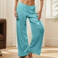 thumbnail image 3 of Glitter Sequin Pants Women Low Rise Elastic Waist Wide Leg Flowy Sparkly Pants for Disco Party Dancewear Clubwear, 3 of 6