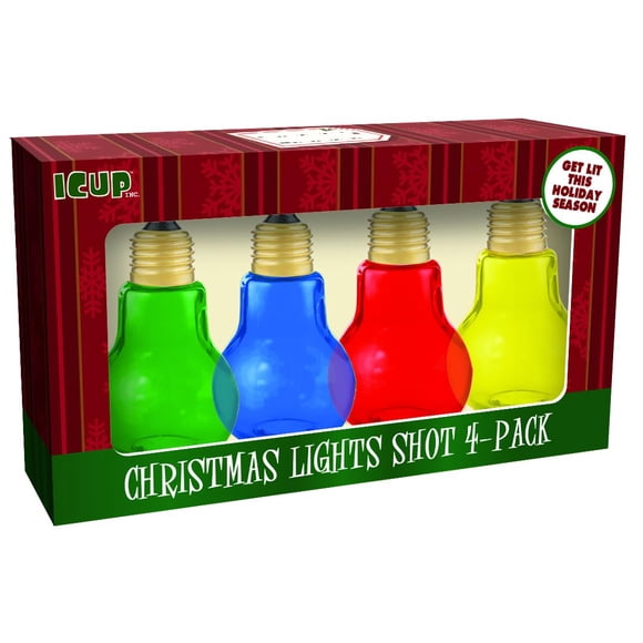 Set ICUP de luces navideñas navideñas Shotglass, 50 ml, 4 unidades