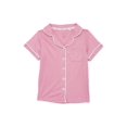 thumbnail image 3 of Catherine Malandrino Girls Ribbed Short Sleeve Top, Pants with Bonus Headband 3-Piece Pajama Sleep Set, Sizes 5-16, 3 of 4