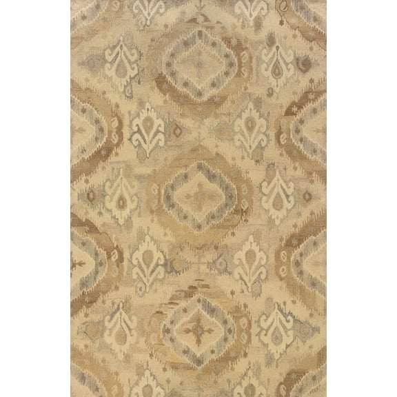 Moretti Futura Area Rug 68003 Sand Ikat Diamonds 5' x 8' Rectangle