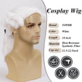 thumbnail image 2 of Peluca Judge Colonial TOPHR Long Wave blanca para hombre, 2 of 7