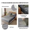 thumbnail image 5 of Flymme King Size Comforter Sets Olive Gray,7 Pieces Bed in a Bag King Quilted Diamond Complete Bedding Sets with Comforter, Sheet, Pillowcases & Shams, 5 of 8