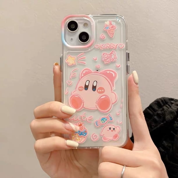 Fundas de teléfono transparentes con dibujos de Kirbies Sanrio Kuromi para iPhone 14 13 12 11 Pro Max XR XS MAX 8X7 SE funda trasera suave Y2k Girl xuanjing unisex