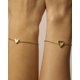 thumbnail image 2 of Set de pulseras PAVOI chapadas en oro de 14K con dijes de corazón ajustables, 2 of 6