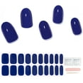 thumbnail image 1 of Nail Polish Sticker Waterproof Solid Color Adhesive Strip Semi-cured Gel Decoration-indigo, 1 of 4