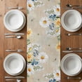 thumbnail image 4 of Table Runner 72 Inches Long for Kitchen Dining, Daisy Spring Floral Dresser Scarf Farmhouse, Dining Table Decorations for Wedding/Parties, Farmhouse Botanical Bees Elegant 18 x 72 In, 4 of 8