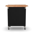 thumbnail image 5 of Homestyles Dolly Madison Engineered Wood Kitchen Cart in Black/Natural Maple Top, 5 of 9