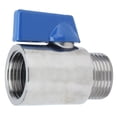 thumbnail image 4 of Mini Ball Valve, Compact Portable   High Strength Stainless Steel Mini Sanitary Female To Male Ball Valve  For Beer Homebrew Tap Head, 4 of 8